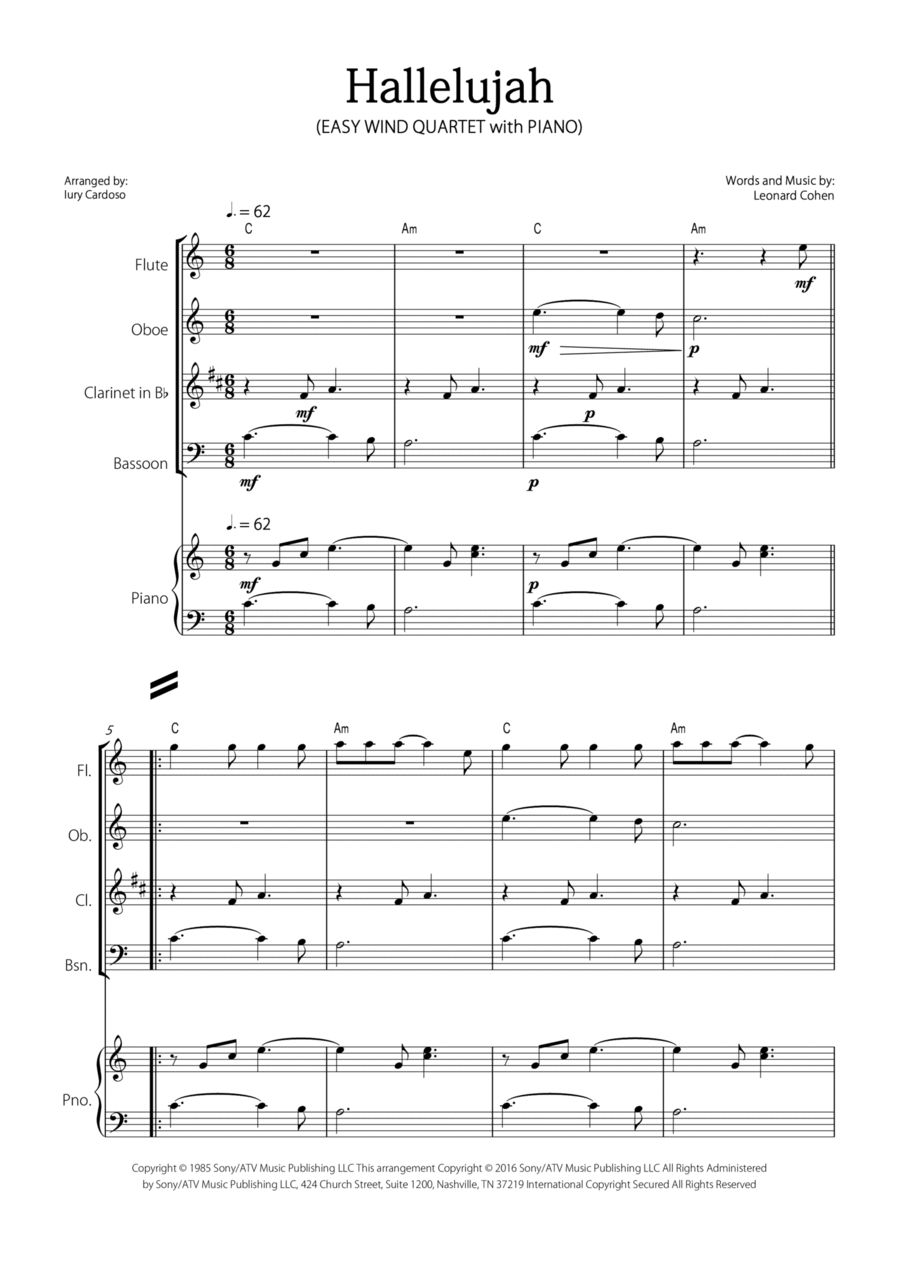 Hallelujah Chamber Music scores gallery preview page 1