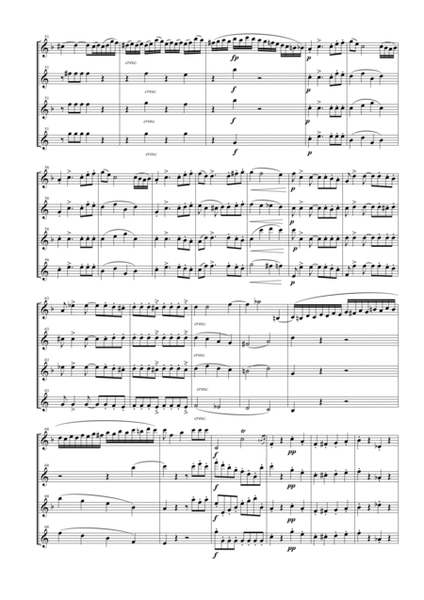 String Quartet Op. 18 No. 4 for Saxophone Quartet (SATB) image number null