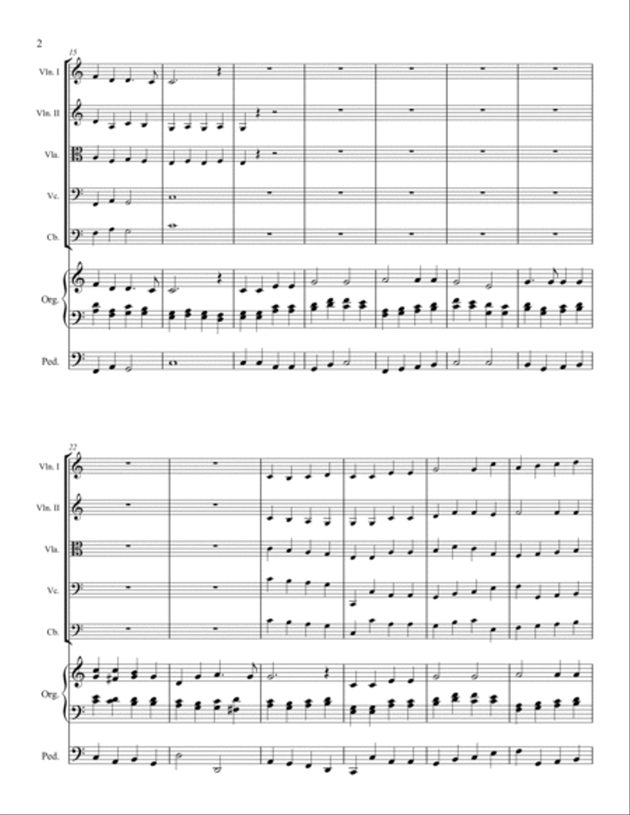 Holy, Holy, Holy - String Quartet and Organ String Quartet scores gallery preview page 3