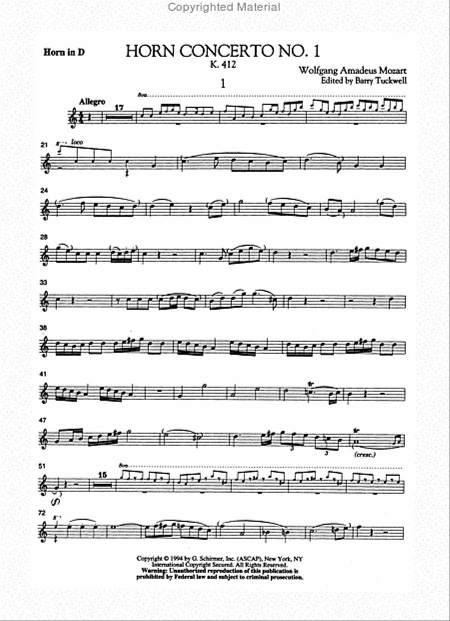 Concertos For Horn - French Horn/Piano