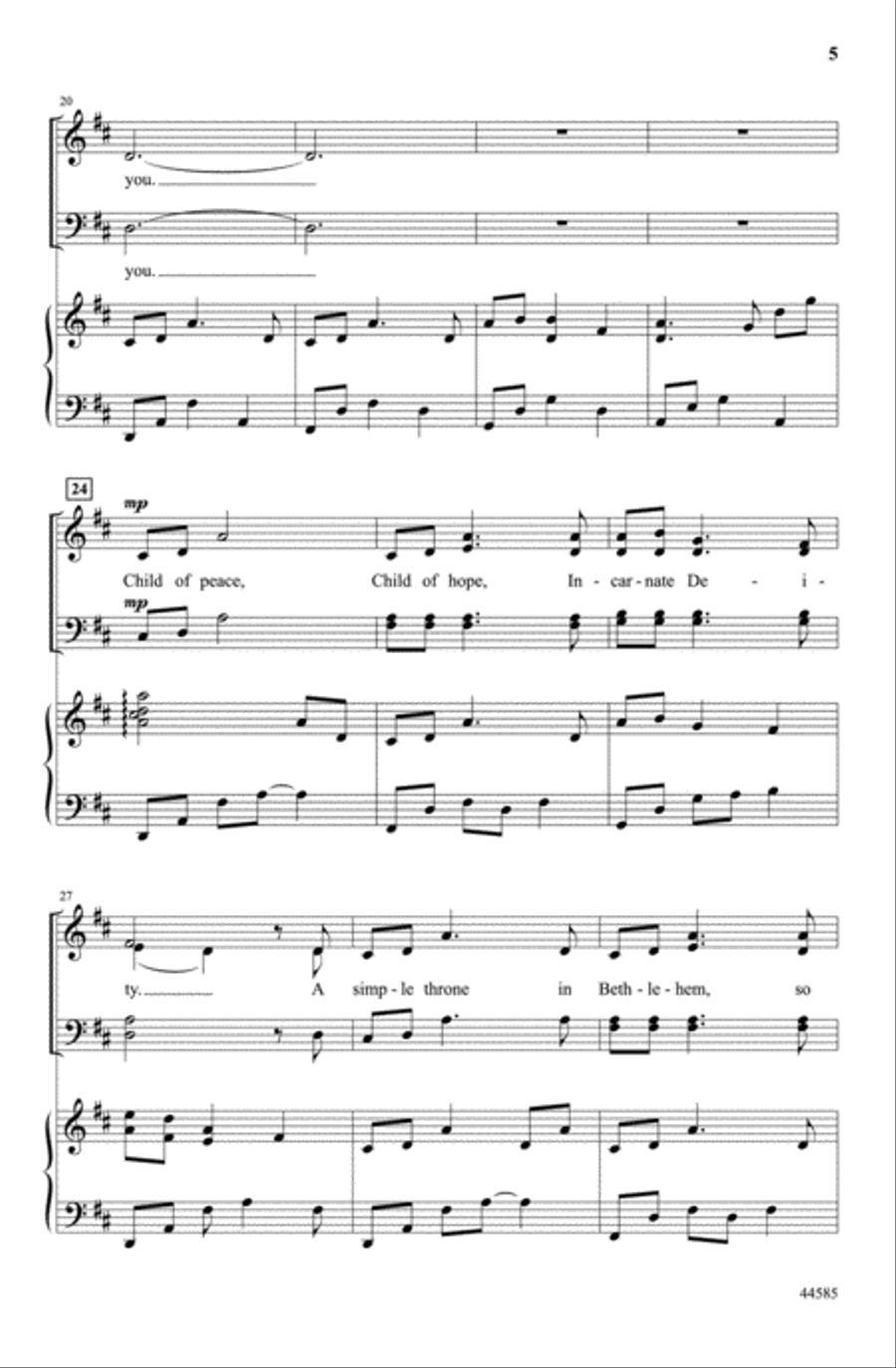 Child of Peace, Child of Hope Choir scores gallery preview page 4