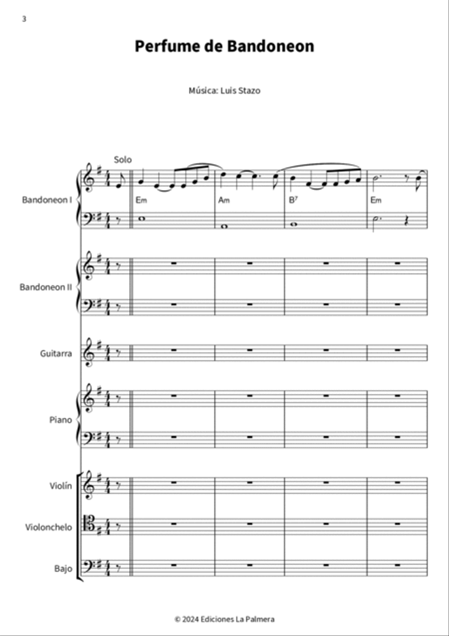 Perfume de Bandoneon Cello scores gallery preview page 4