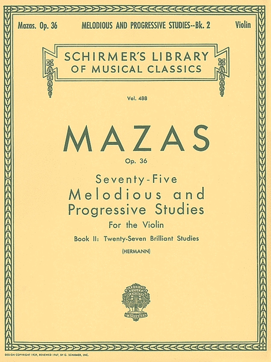 75 Melodious and Progressive Studies, Op. 36 – Book 2: Brilliant Studies