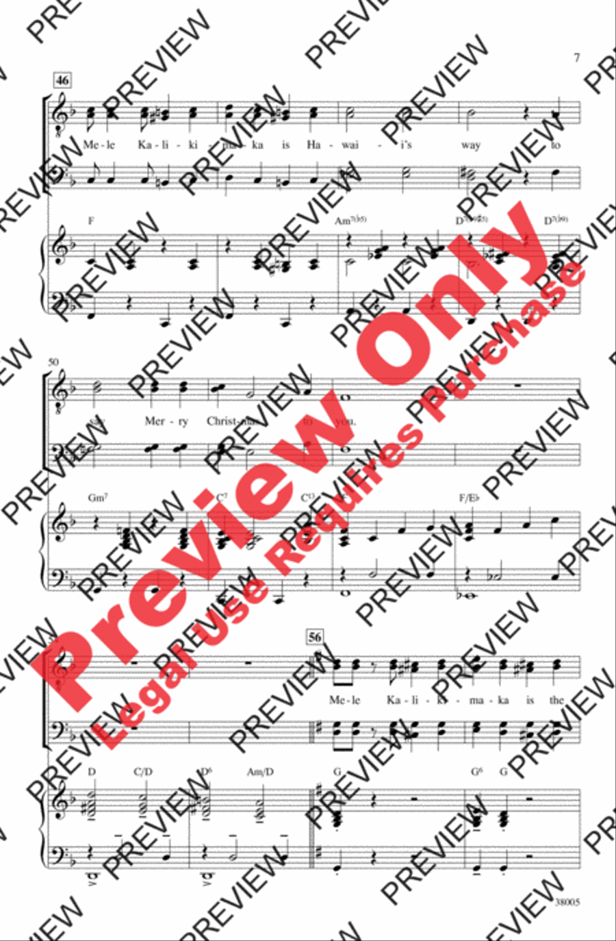 Mele Kalikimaka Men's Choir scores gallery preview page 7