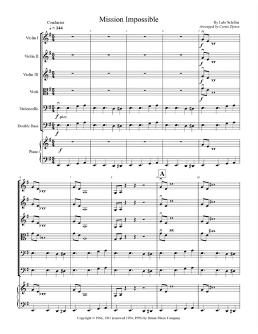 Mission: Impossible Theme String Orchestra scores gallery preview page 2