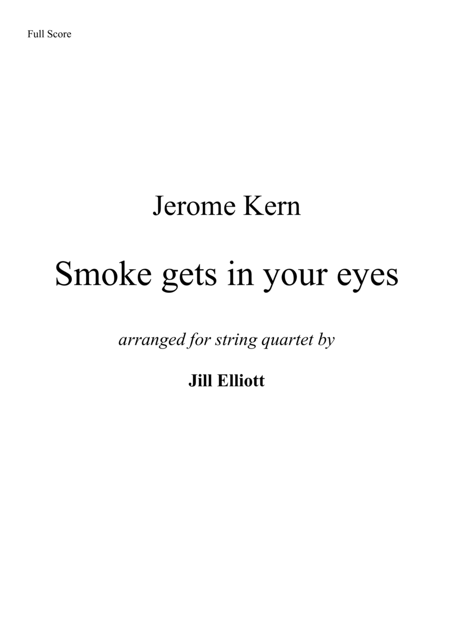 Smoke Gets In Your Eyes String Quartet scores gallery preview page 1