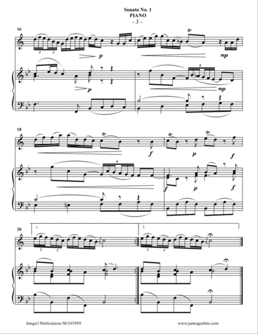Vivaldi: The Six Sonatas Complete for Baritone Horn & Piano Baritone Horn scores gallery preview page 3