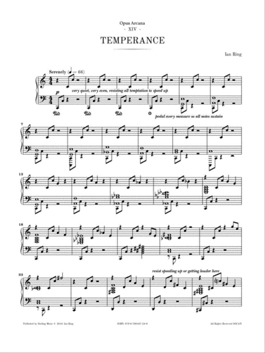 Ian Ring - Opus Arcana - 14 - Temperance Piano Solo scores gallery preview page 3