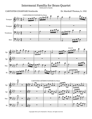 Intermezzi Familia for Brass Quartet