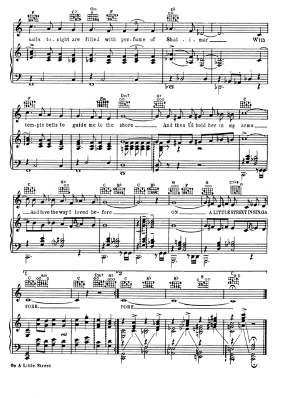 On A Little Street In Singapure Voice scores gallery preview page 4