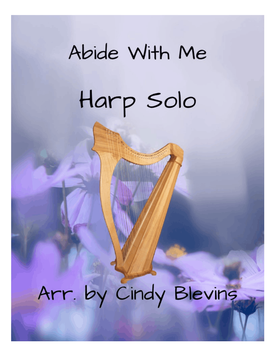Book cover for Abide With Me, for Harp Solo (lever or pedal harp)