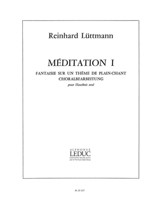 Book cover for Meditation I (oboe Solo)