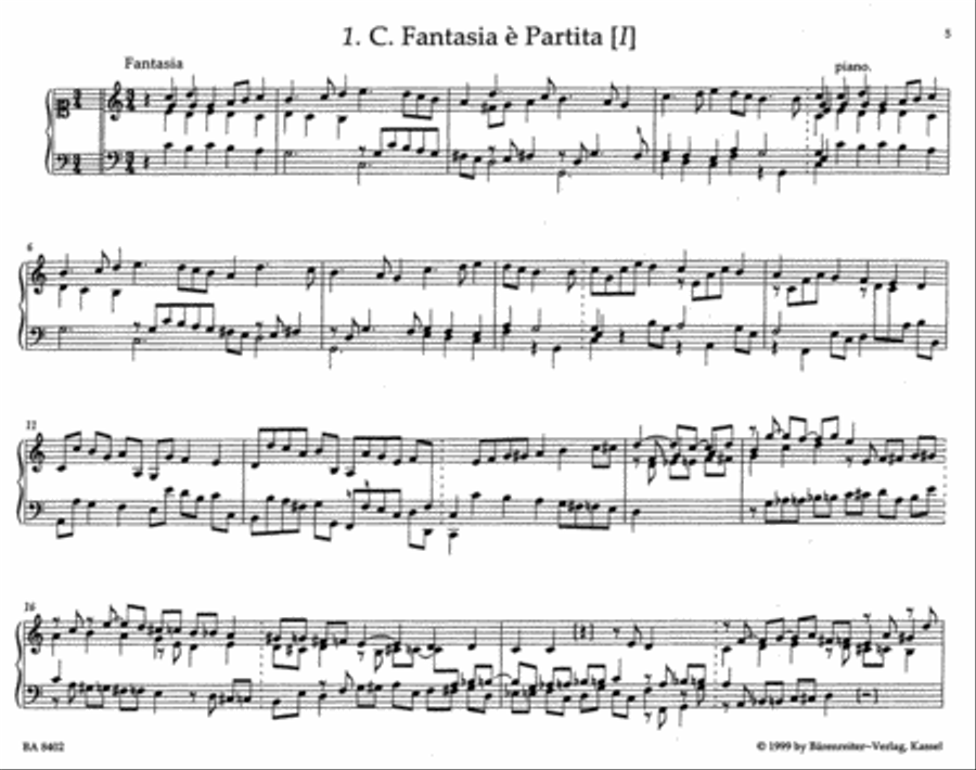 Johann Krieger: Musicalische Partien (1697) / Anmuthige Clavier-Übung (1699) Organ scores gallery preview page 2