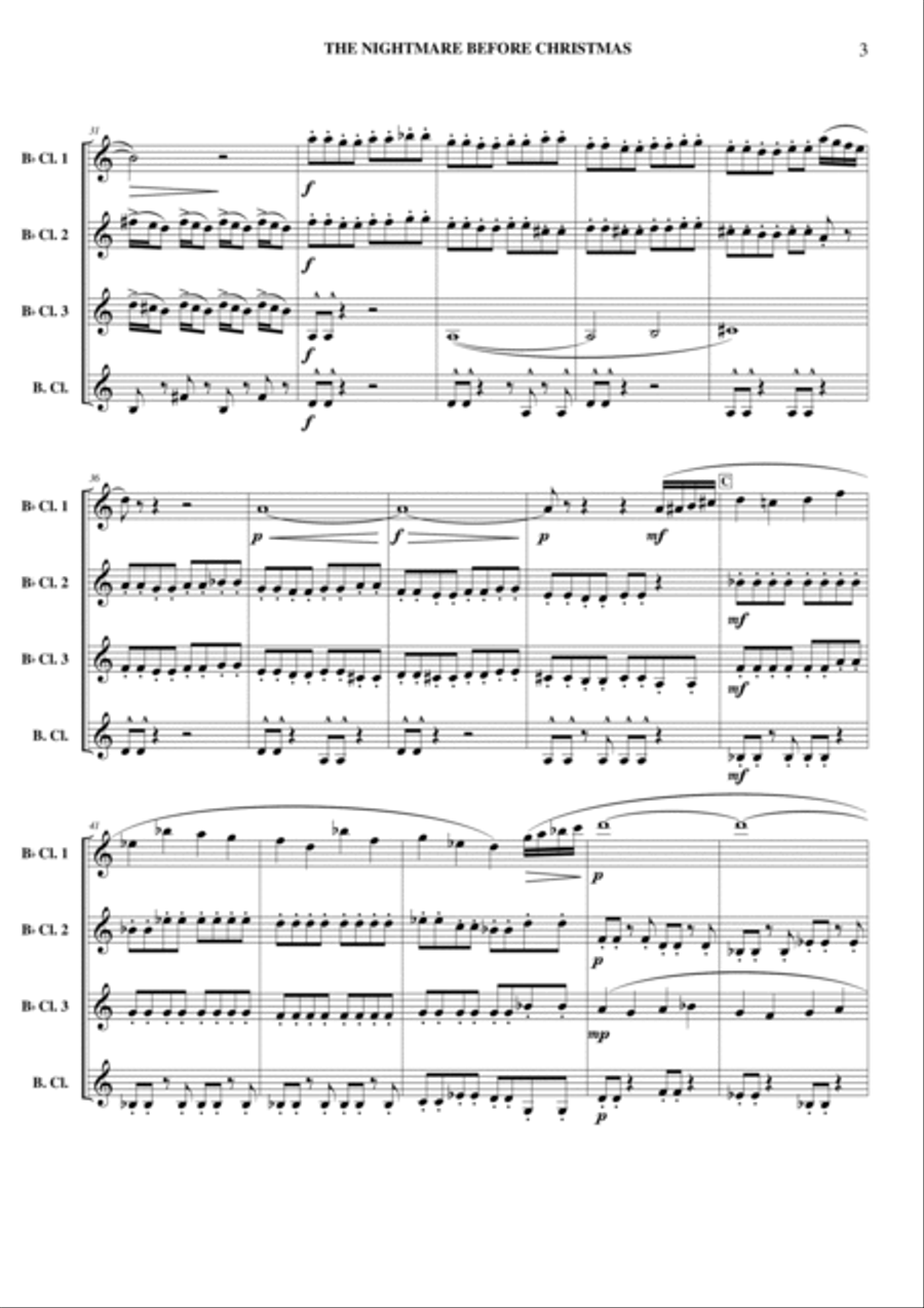 Overture Clarinet Quartet scores gallery preview page 4