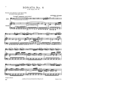 Sonata No. 6 In B Flat Major, Rv 46