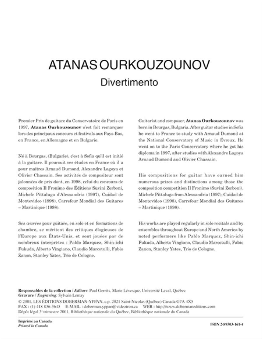 Divertimento Divertimento Guitar Ensemble scores gallery preview page 1