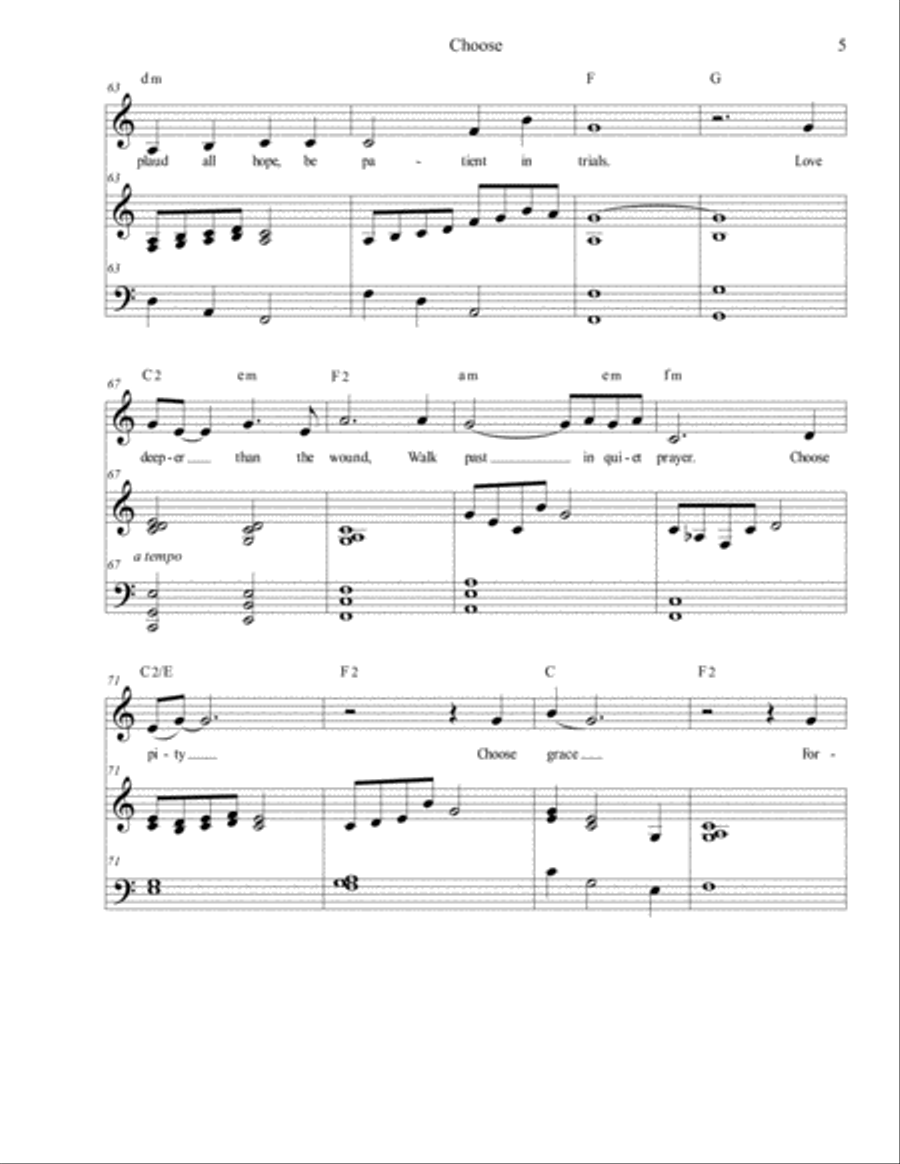Choose (Romans 12) Voice Solo scores gallery preview page 5
