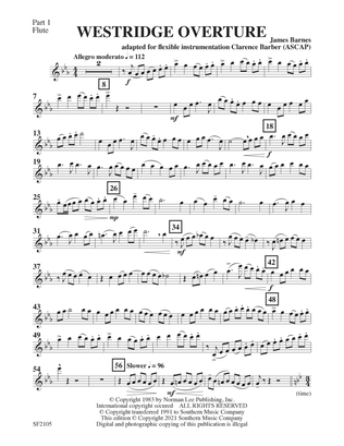Westridge Overture - Flute 1
