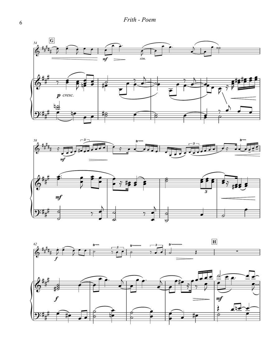 Poem for Trumpet or Flugelhorn & Piano Brass Duet scores gallery preview page 6