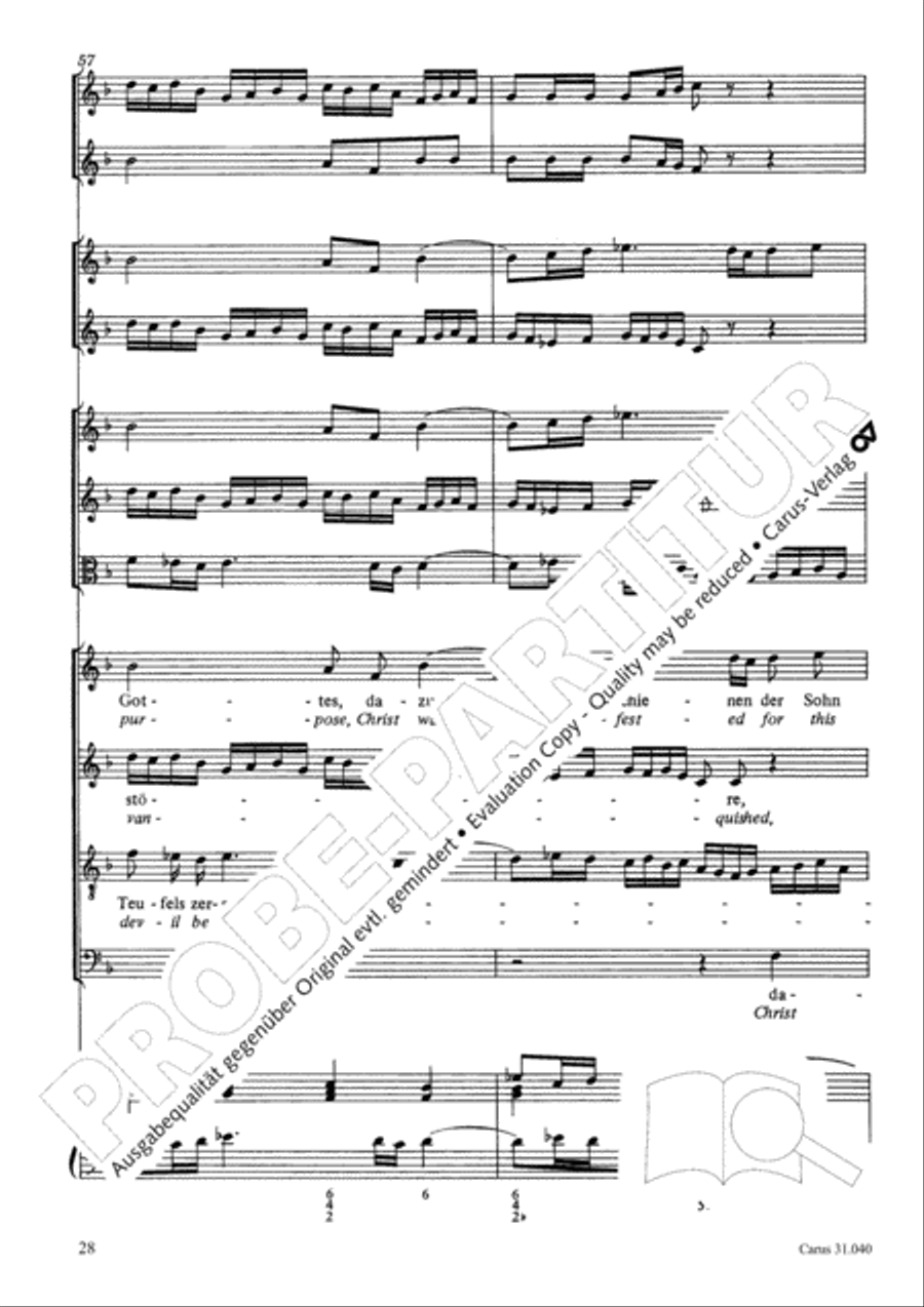 Christ was manifested for this purpose (Dazu ist erschienen der Sohn Gottes) ATB scores gallery preview page 29
