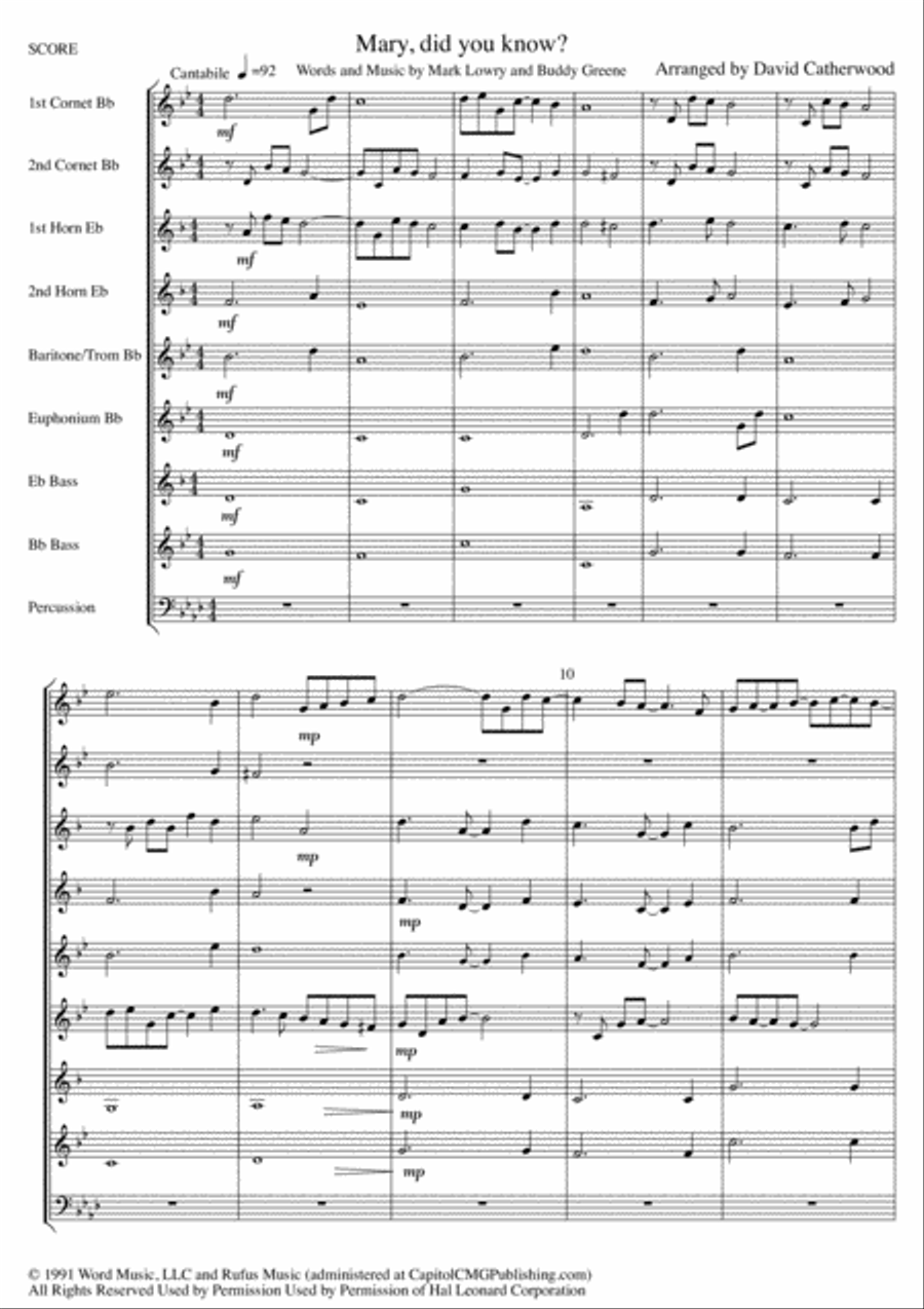 Mary, Did You Know? School and Community scores gallery preview page 1
