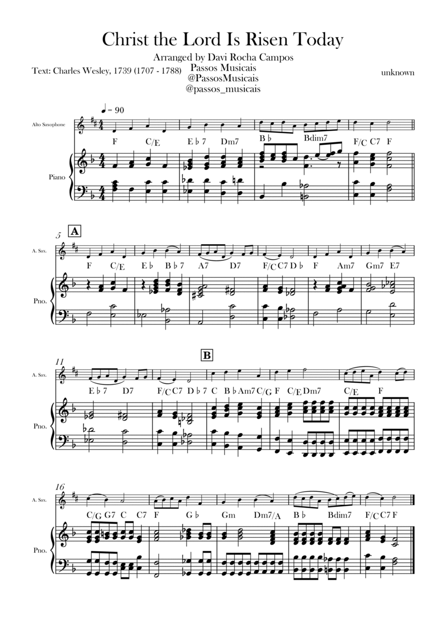 Christ the Lord is Rises today Chamber Music scores gallery preview page 1