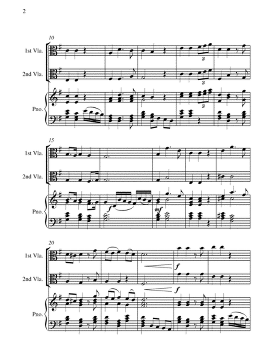 Lascia Ch'io Pianga - From Opera 'Rinaldo' - G.F. Handel ( 2 Violas and Piano) image number null