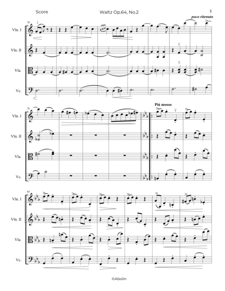 Chopin: Waltz Op.64, No.2 - String Quartet image number null