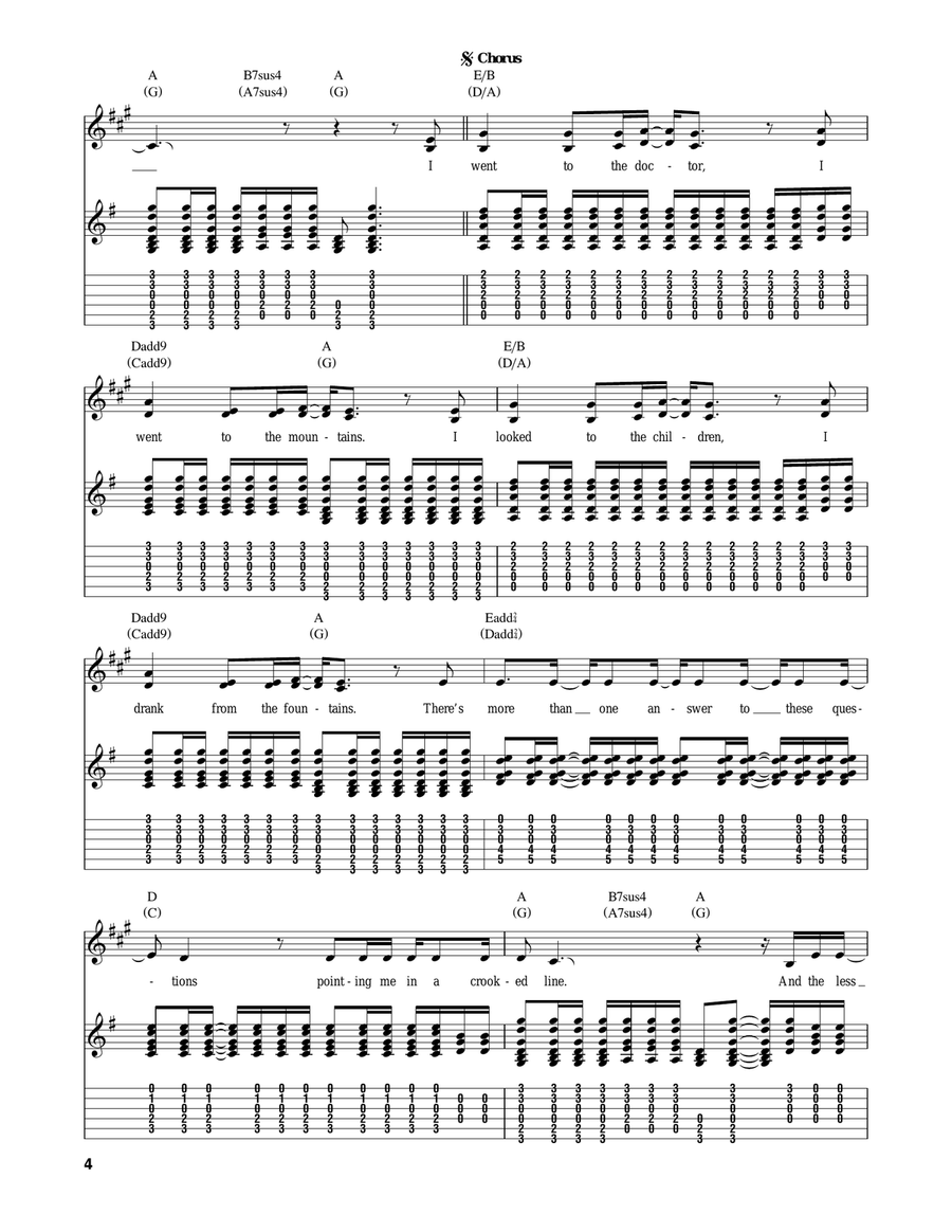 Closer To Fine Acoustic Guitar scores gallery preview page 4