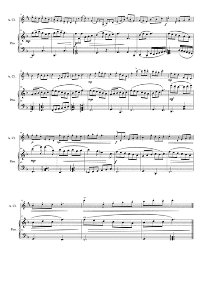 Folk Song Snapshots No 4 Hunting the Hare for alto clarinet and piano image number null