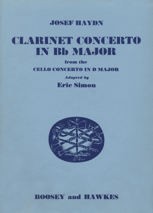 Book cover for Clarinet Concerto in Bb Major