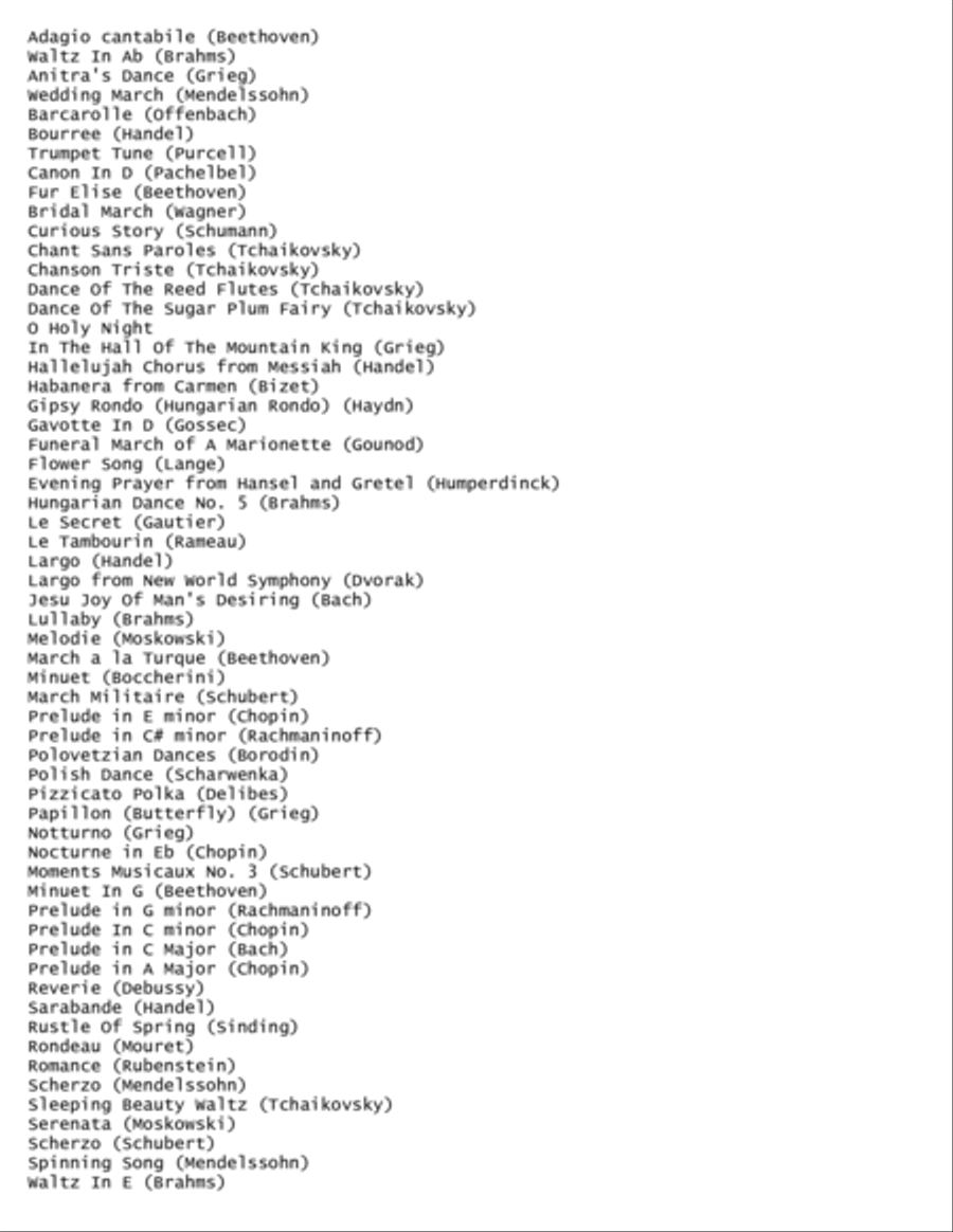 The Huge Classical Collection Piano Solo scores gallery preview page 2