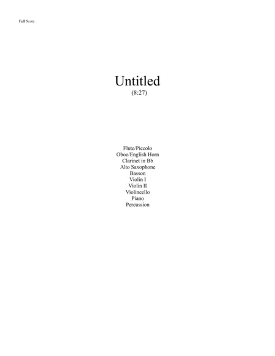 Untitled Chamber Orchestra scores gallery preview page 1