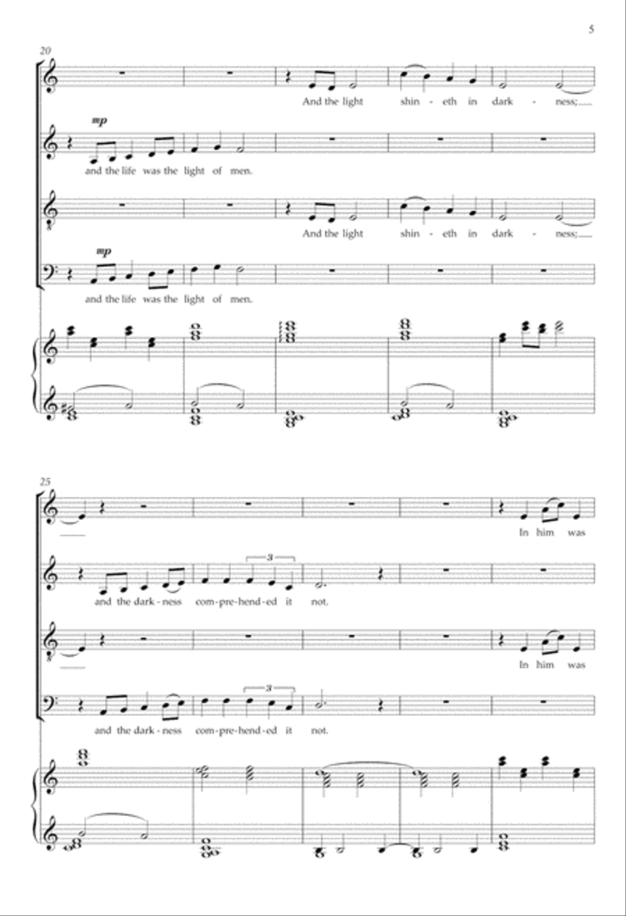 In the beginning from Every purpose under the heaven 4-Part scores gallery preview page 5