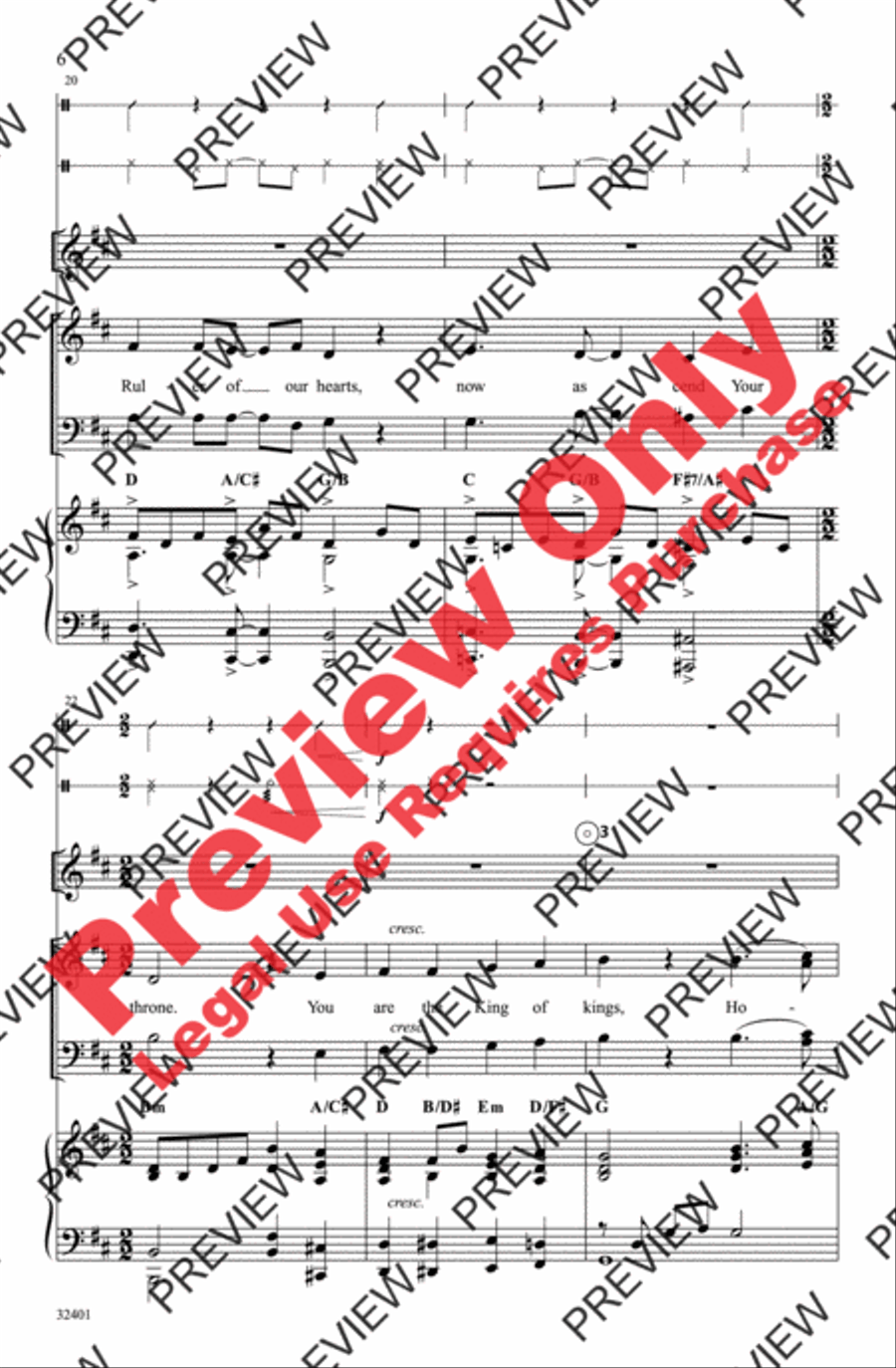 Hosanna! Hosanna! 4-Part scores gallery preview page 6