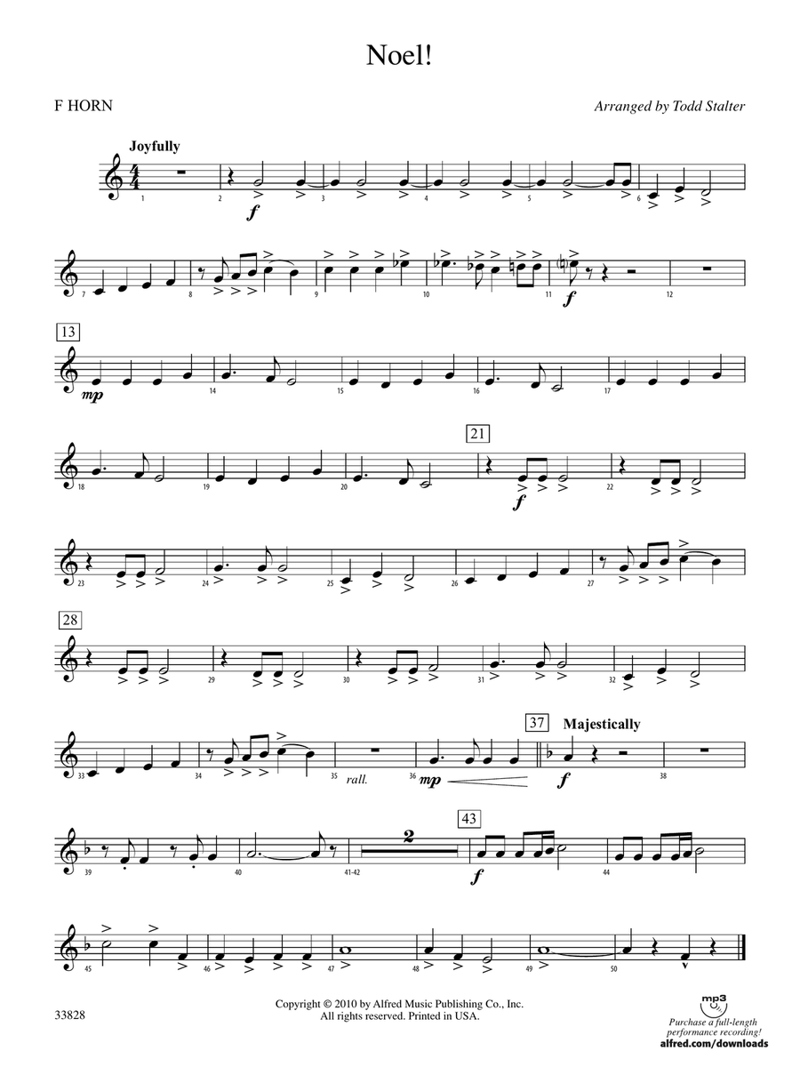 Noel!: 1st F Horn
