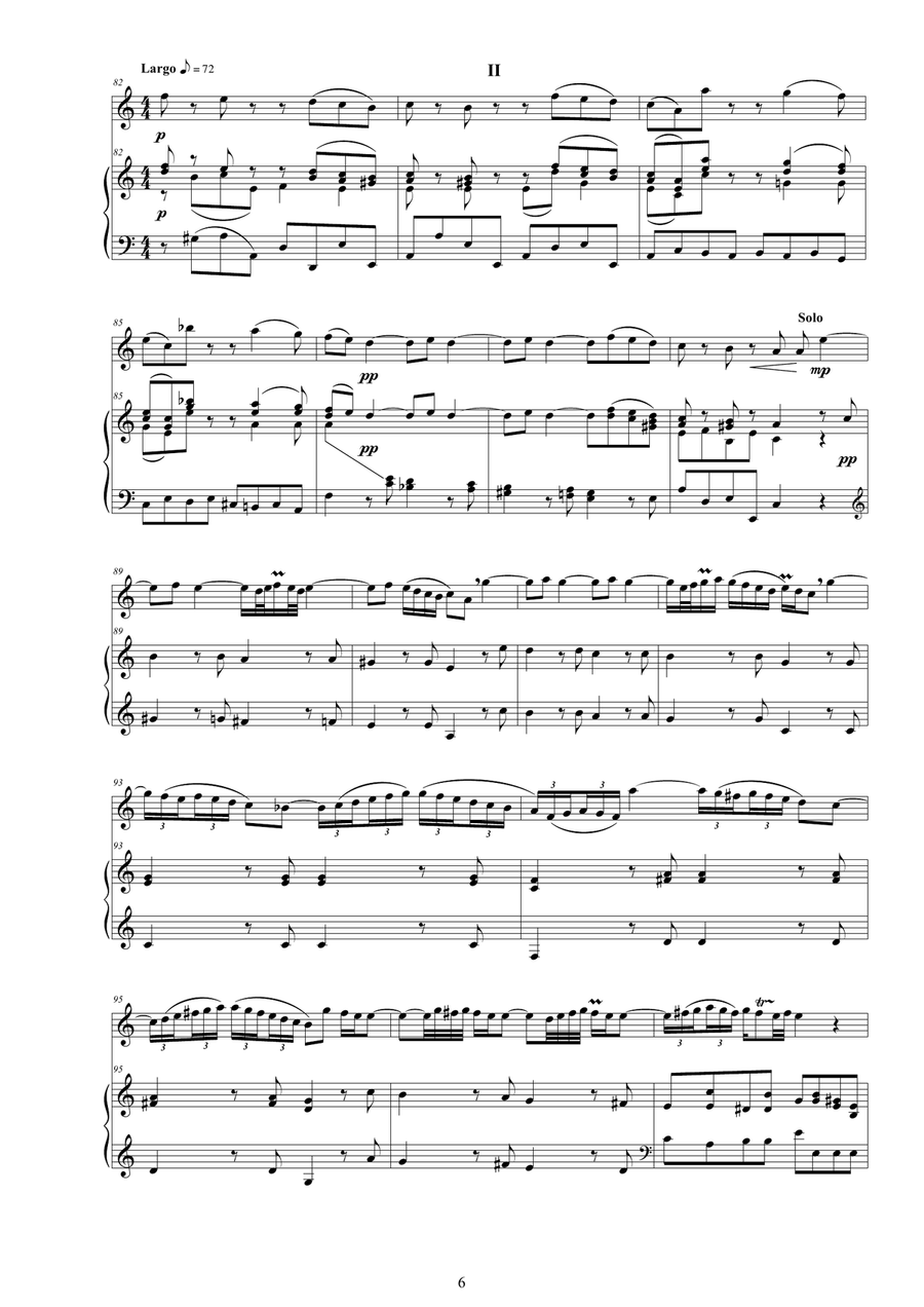 Vivaldi - Oboe Concerto in C major RV 451 for Oboe and Piano Piano scores gallery preview page 6