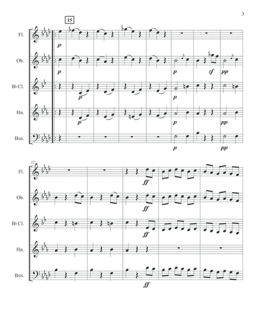 Beethoven Six Pieces for Woodwind Quintet scores and parts