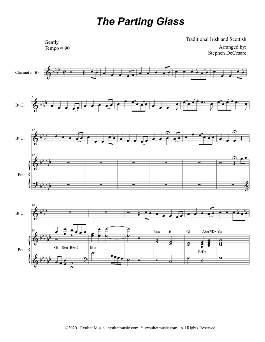 Glass clarinet sales