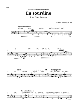 En sourdine by Debussy for Tuba and Chords