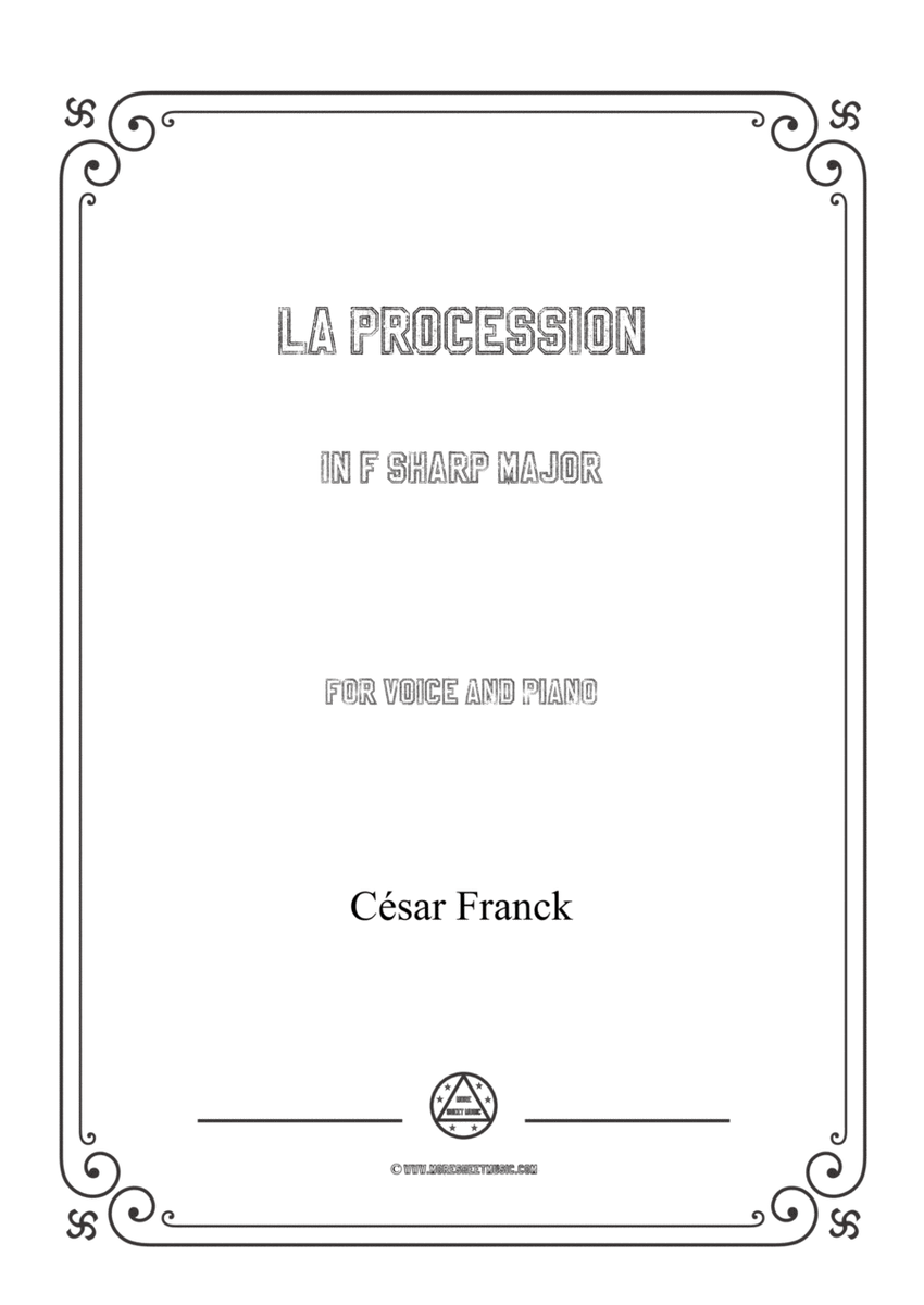 Franck-La procession in F sharp Major,for voice and piano image number null