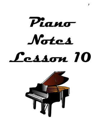 Book cover for Piano Notes Lesson 10