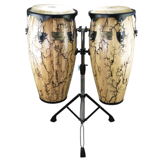 10″ & 11″ Supremo Select Series Congas – Willow Finish with Double Stand