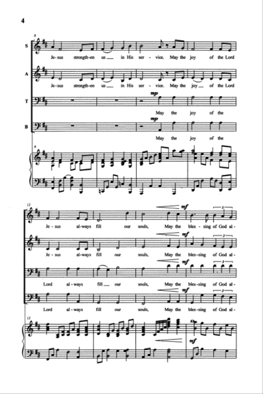 A Trinity Blessing 4-Part scores gallery preview page 7