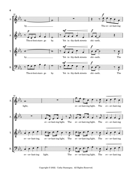 O Little Town of Bethlehem (SATB, a cappella) image number null