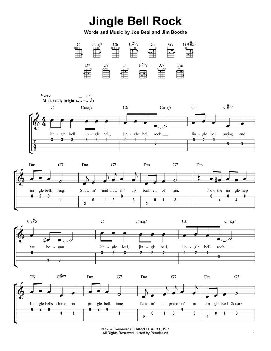 Jingle bell rock deals ukulele