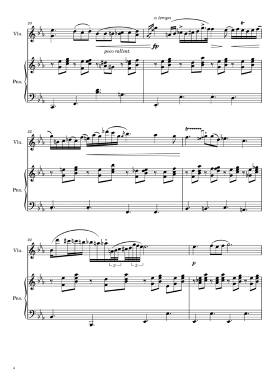 Chopin - Nocturne Op.9 No.2 - Violin and Piano Violin Solo scores gallery preview page 4