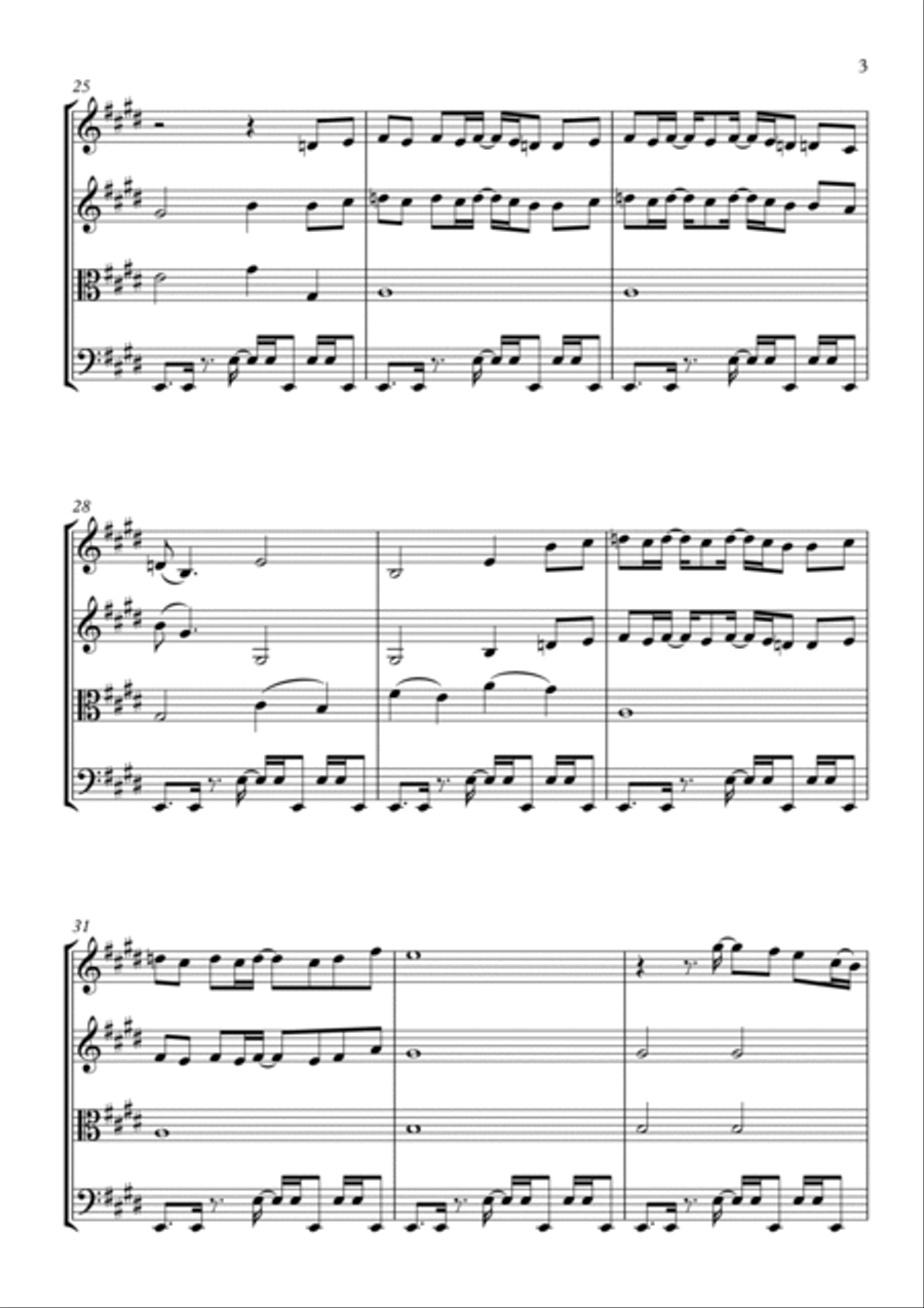 (i've Had) The Time Of My Life String Quartet scores gallery preview page 3