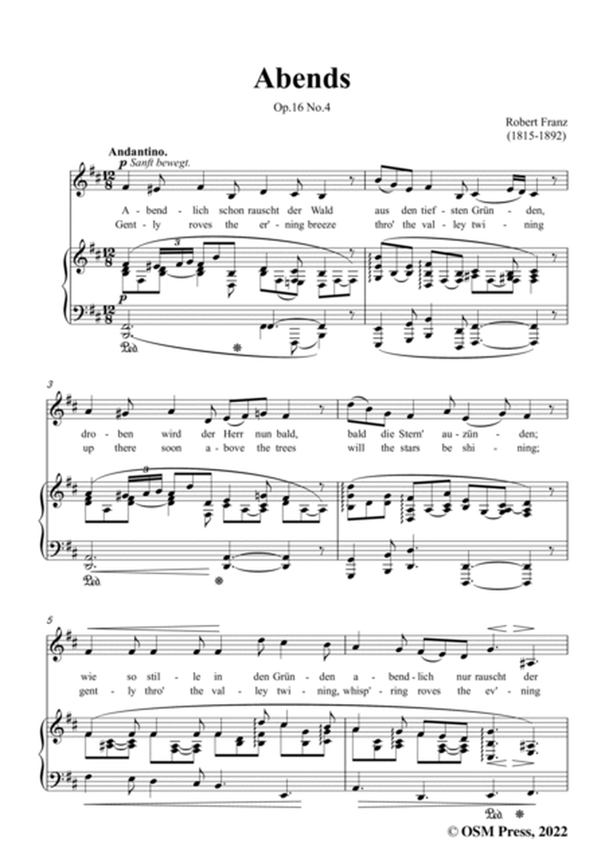 Franz-Abends,in b minor,Op.16 No.4,from 6 Gesange