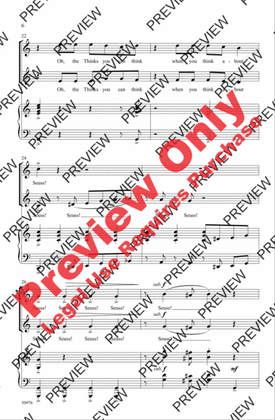 Seussical the Musical: A Choral Medley 2-Part scores gallery preview page 6